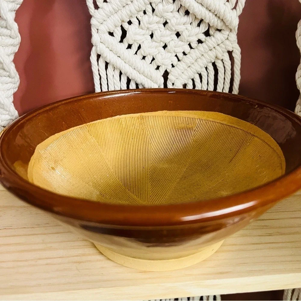 Handmade Art Pottery Altar Bowl | Rustic Brown Glazed‎ Ceramic | Ritual Decor |
